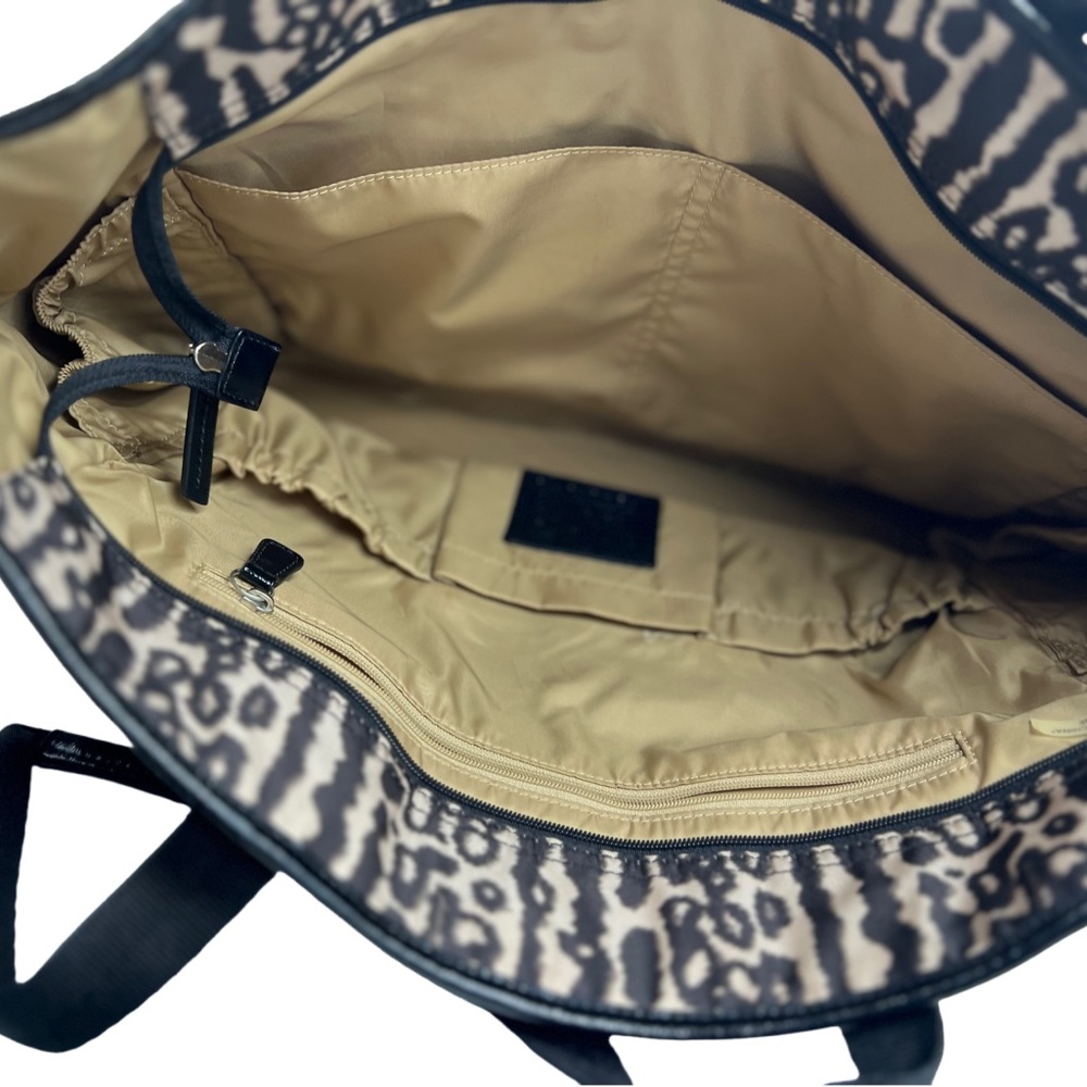 Coach Tote Authentic Signature Leopard Print Fabr… - image 5